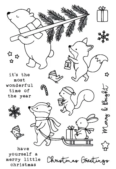 Рождественский пивной прозрачный силиконовый штамп/печать для сделай сам