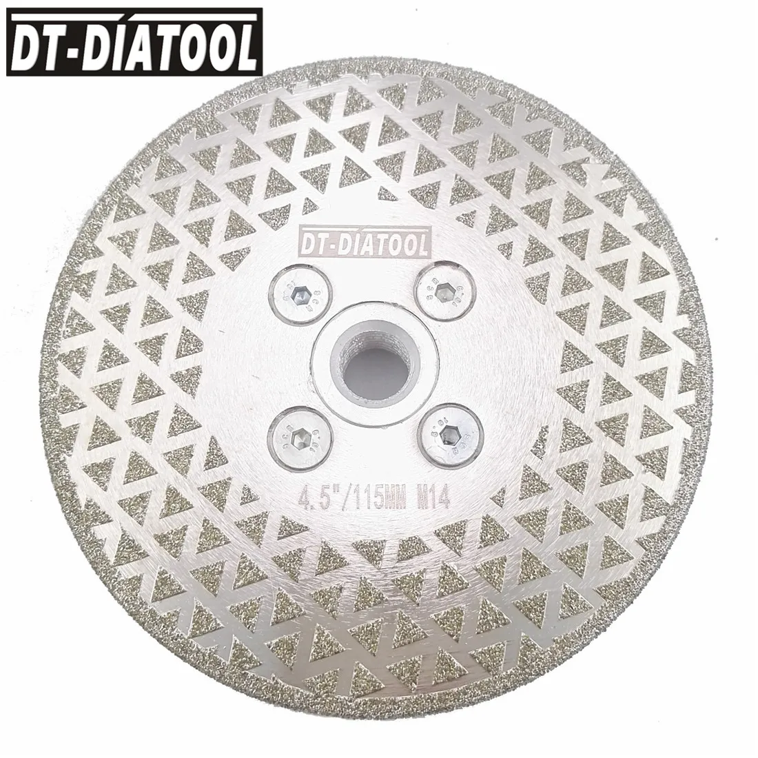 

DT-DIATOOL 1pc Electroplated Diamond Cutting Disc Grinding Wheel Both Side Coated Saw Blade for Cutting Marble Tile M14 Thread