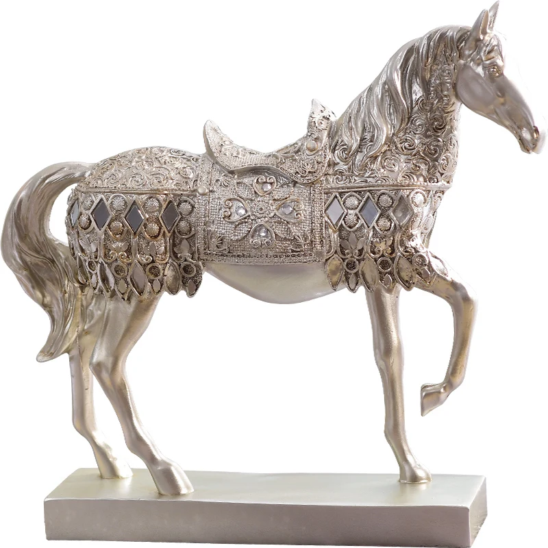

Retro Lucky Horse Ornaments Creative Office Furnishings Wine Cabinet Statue Study Room Figure Home Decor Gifts Decoration