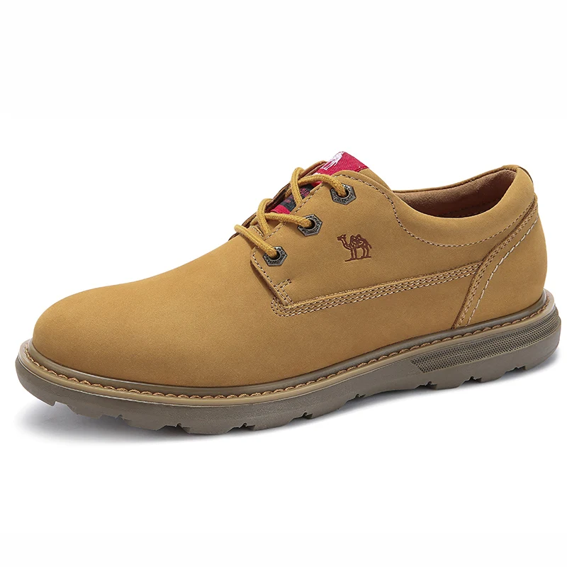 A832329790Yellow CAMEL/Новинка; модная мужская Рабочая обувь; Мужская обувь из натуральной кожи; Мужская Уличная Повседневная Удобная мужская обувь - Цвет: A832329790Yellow