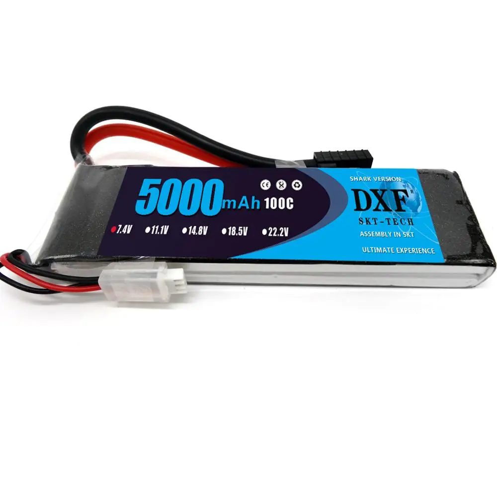Аккумулятор DXF RC Lipo 2S 7 4 V 5000mAh 100C Max 200C для автомобиля AKKU лодки самолета