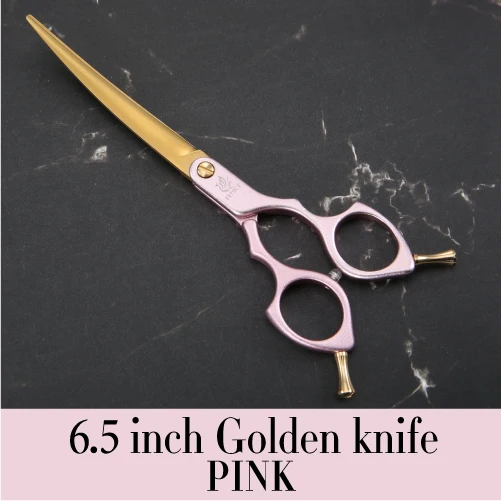 6.5 GK pink Fenice профессиональные красочные 6,5 дюймов изогнутые ножницы для стрижки домашних животных ножницы для собак кошек - Цвет: 6.5 GK pink