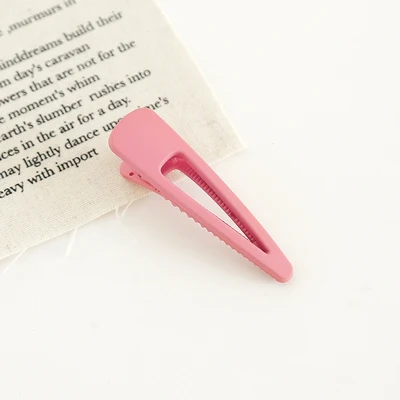 pink Женские матовые бантом утка клип Карамельный цвет прекрасный и Сладкий Девочек аксессуары шпилька для волос - Цвет: pink