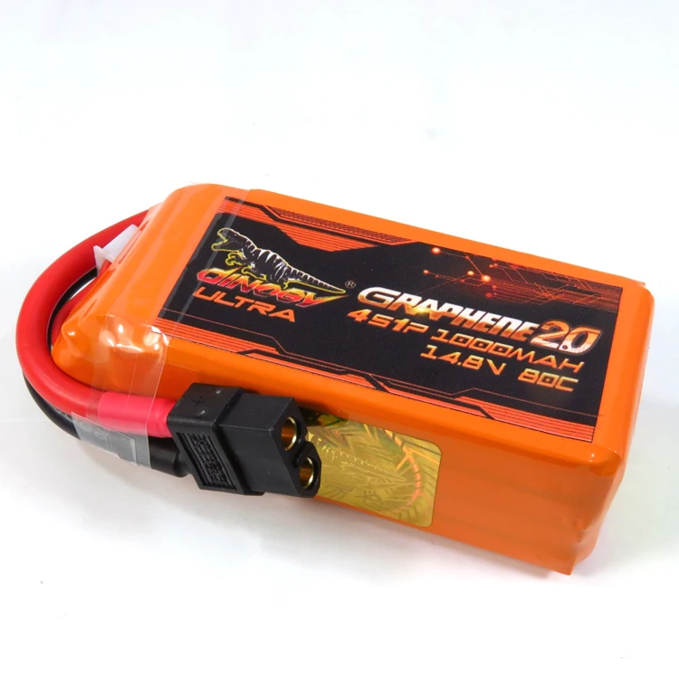 Литий ионный аккумулятор Giant Power DINOGY ULTRA GRAPHENE 2 0 14 8 в мА/ч 80C с разъемом XT60 для RC FPV