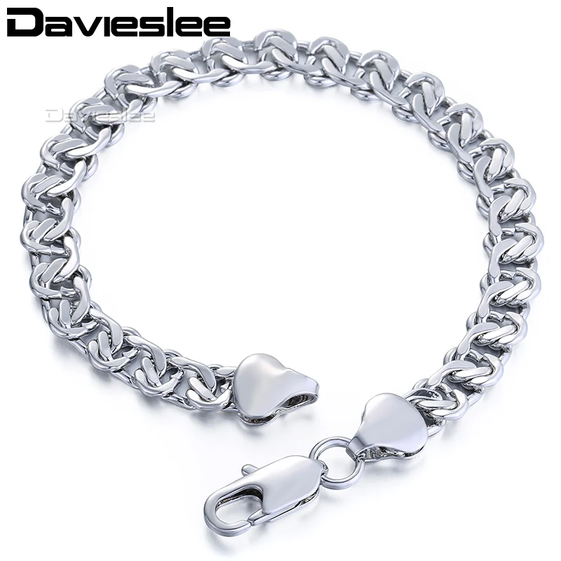 Davieslee женский браслет на цепочке 585 Желтое Белое розовое золото заполненный