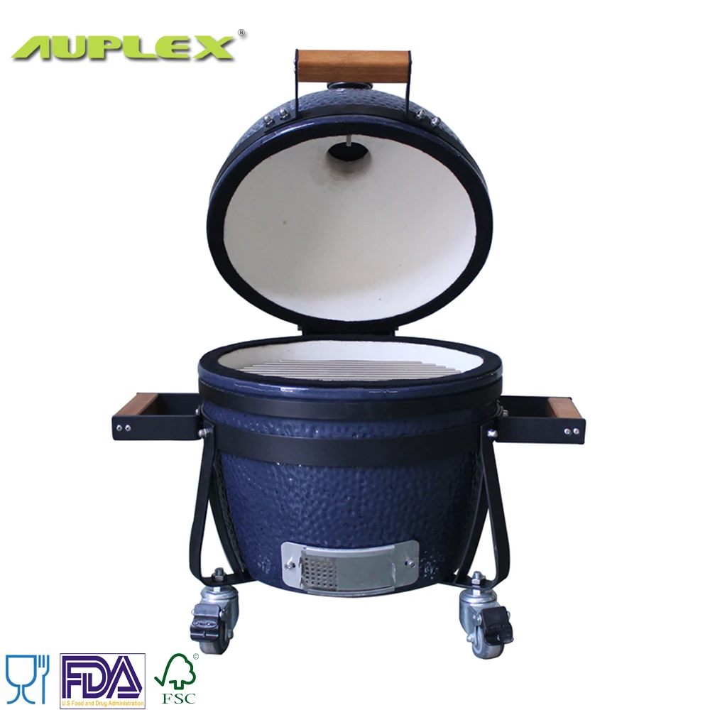 Auplex 1" керамический Kamado мини барбекю гриль высокая температура сопротивляться в форме яйца древесный уголь плита стабильного качества NO.AU-14