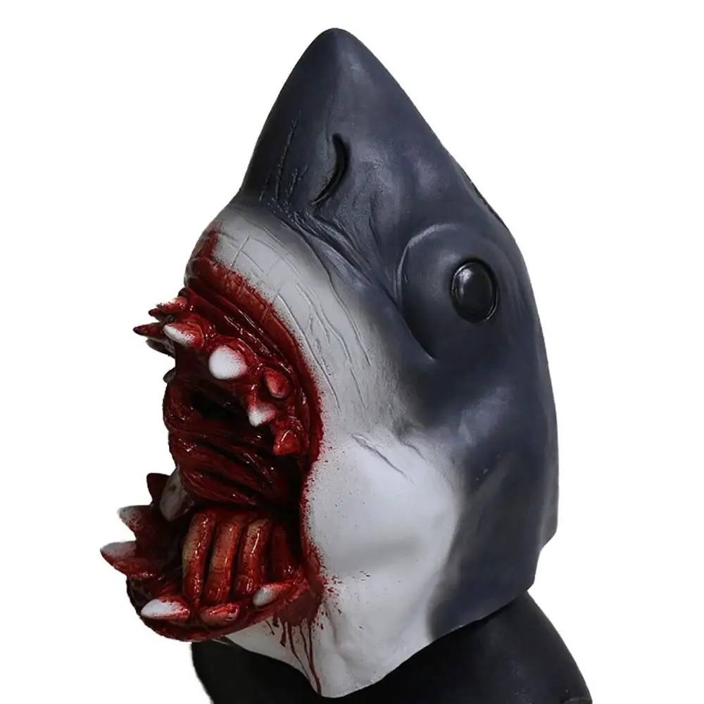 【 US-сток Доставка 3-5 дней 】 голова рыбы латексная маска морские животные Дельфин