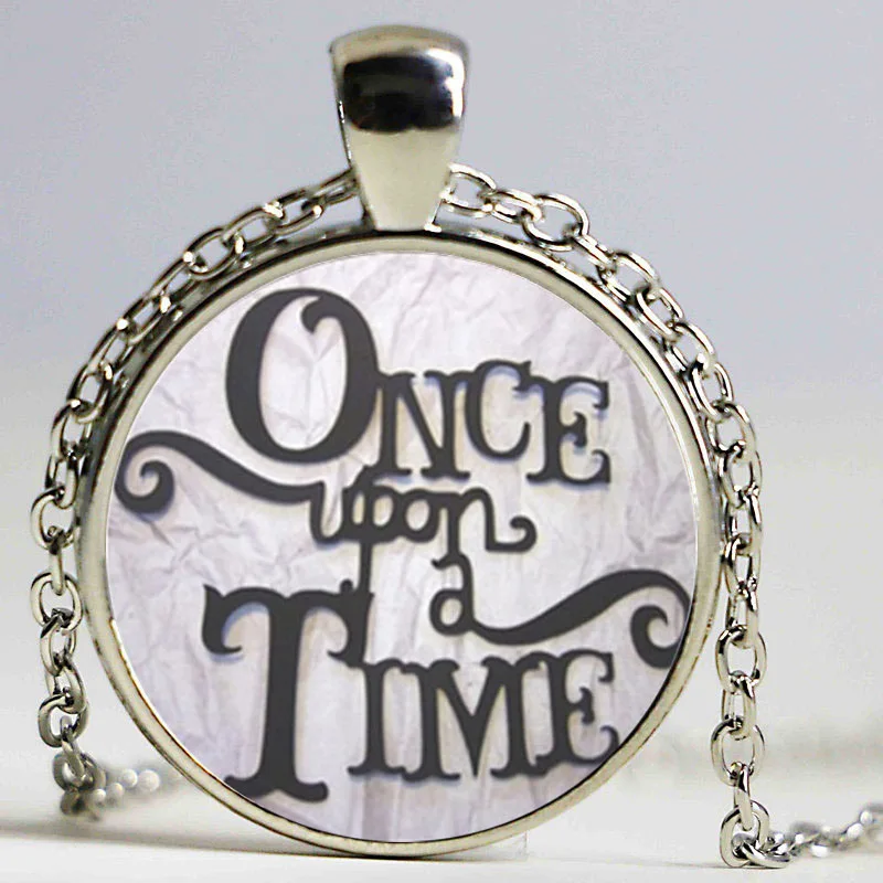 Новое модное ожерелье Once Upon a Time ювелирное с цитатой из стекла фото подвеска