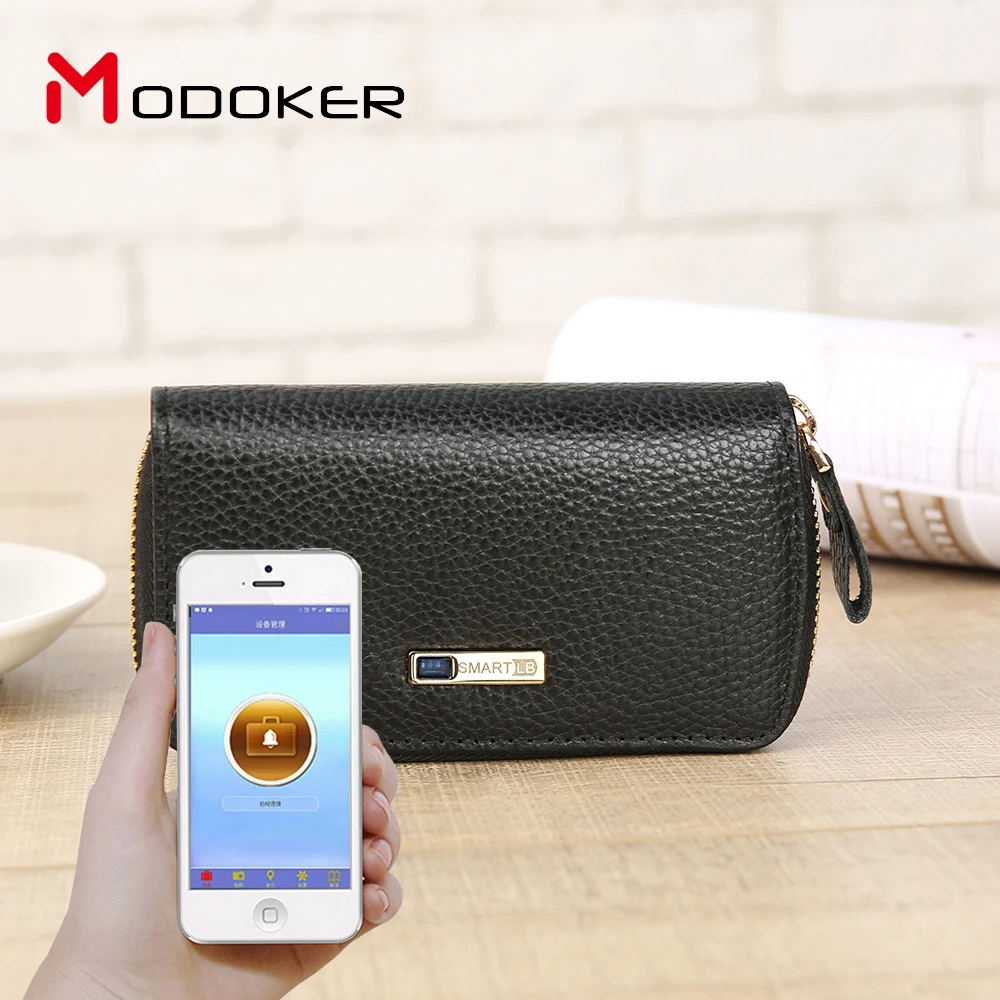 genuine leather wallet &smart key case for key holder with GPS finder&Bluetooth wallets leather men