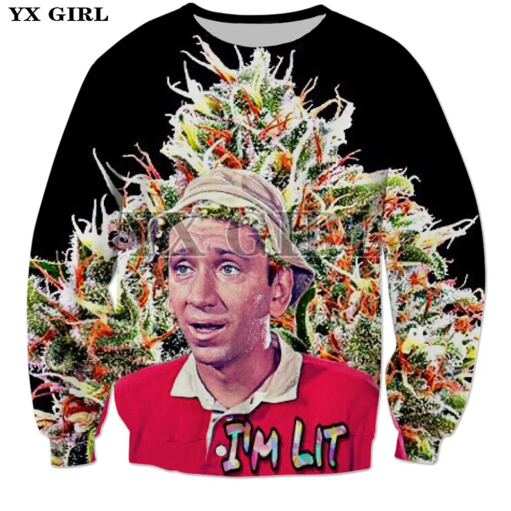 YX девушка Gilligan's Lit 3D печать джемпер унисекс толстовки Толстовка Trucksuit Размер XS 7XL