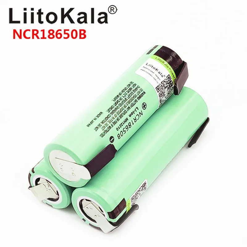 Литий ионный аккумулятор liitokala 18650 3400 10 шт. мАч 3 7 В NCR18650B для фонарика + никеля