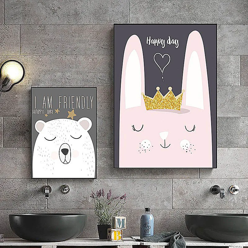 SD LINLEEHON Nordic Style Kids Decoration Canvas Art Room Wall Pictures Posters And Prints Painting | Дом и сад
