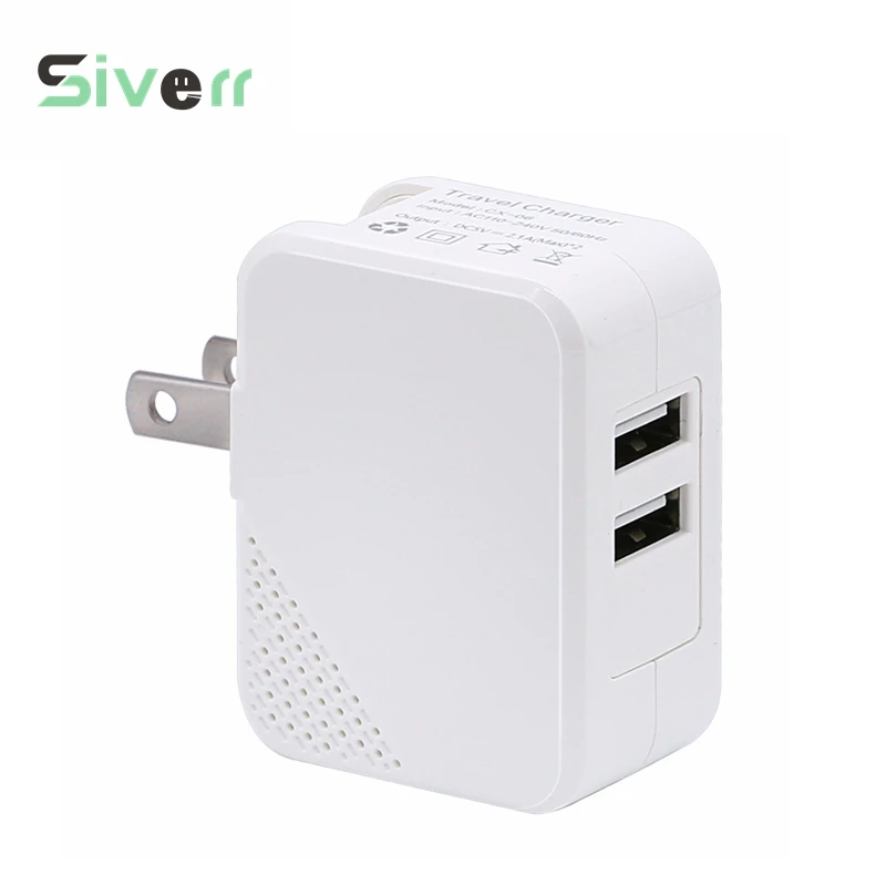 Siverr Двухпортовый USB Зарядное Устройство Складной Адаптер Путешествия Телефон