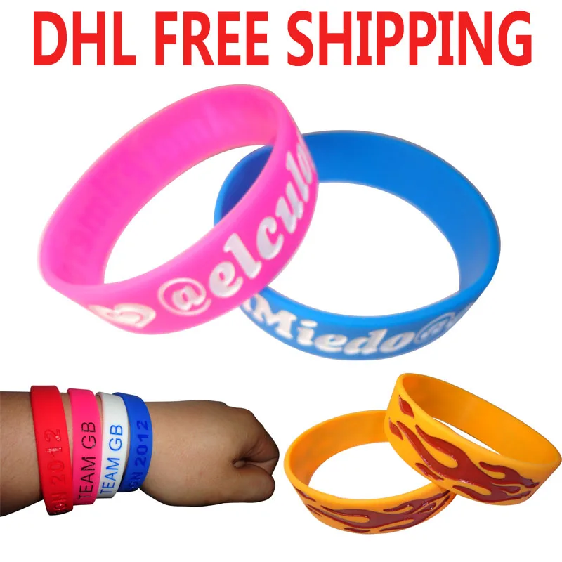 Оптовая продажа пользовательские гравировка логотипа 500 шт./лот Мода браслет