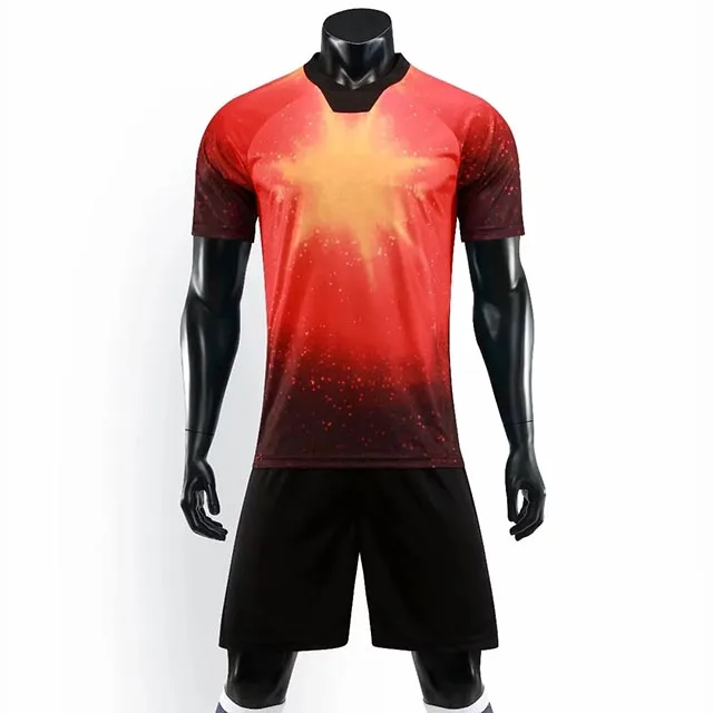red Детские футбольные майки для взрослых futebol 209 Survete Мужские t футбольные наборы для мальчиков детские футбольные тренировочные униформы maillot de foot - Цвет: red