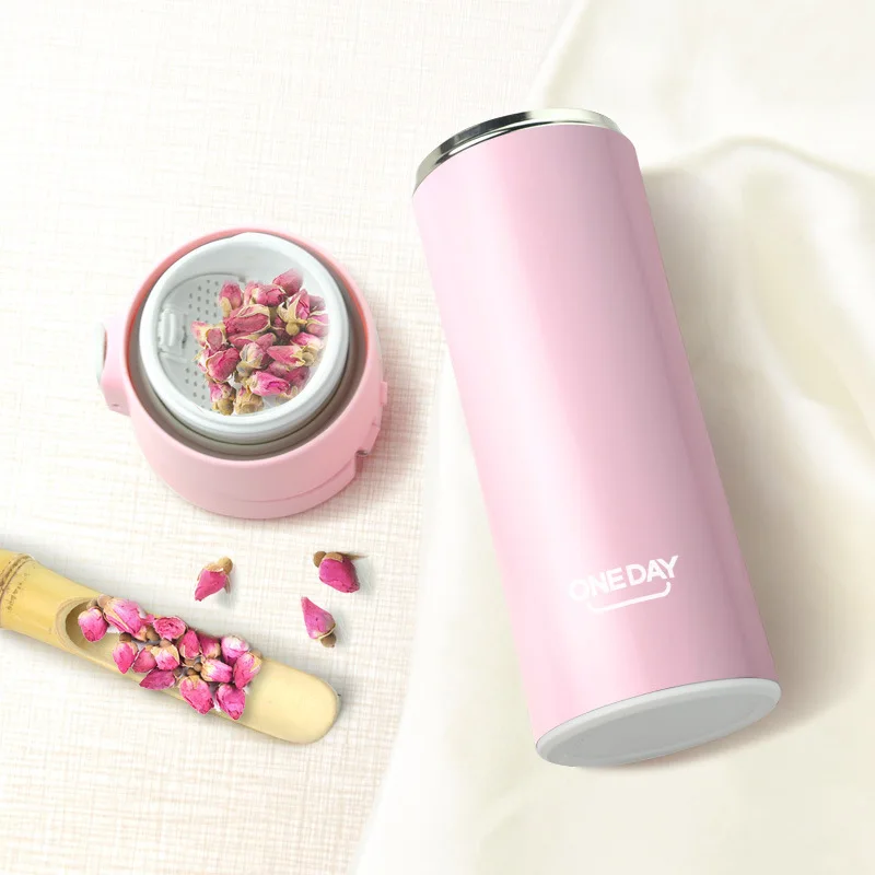 New Thermos Tumbler Coffee Thermo Mug Stainless Steel Insulated Vacuum Flask Cup With Tea Infuser Drink Bottle For Water Car | Дом и сад
