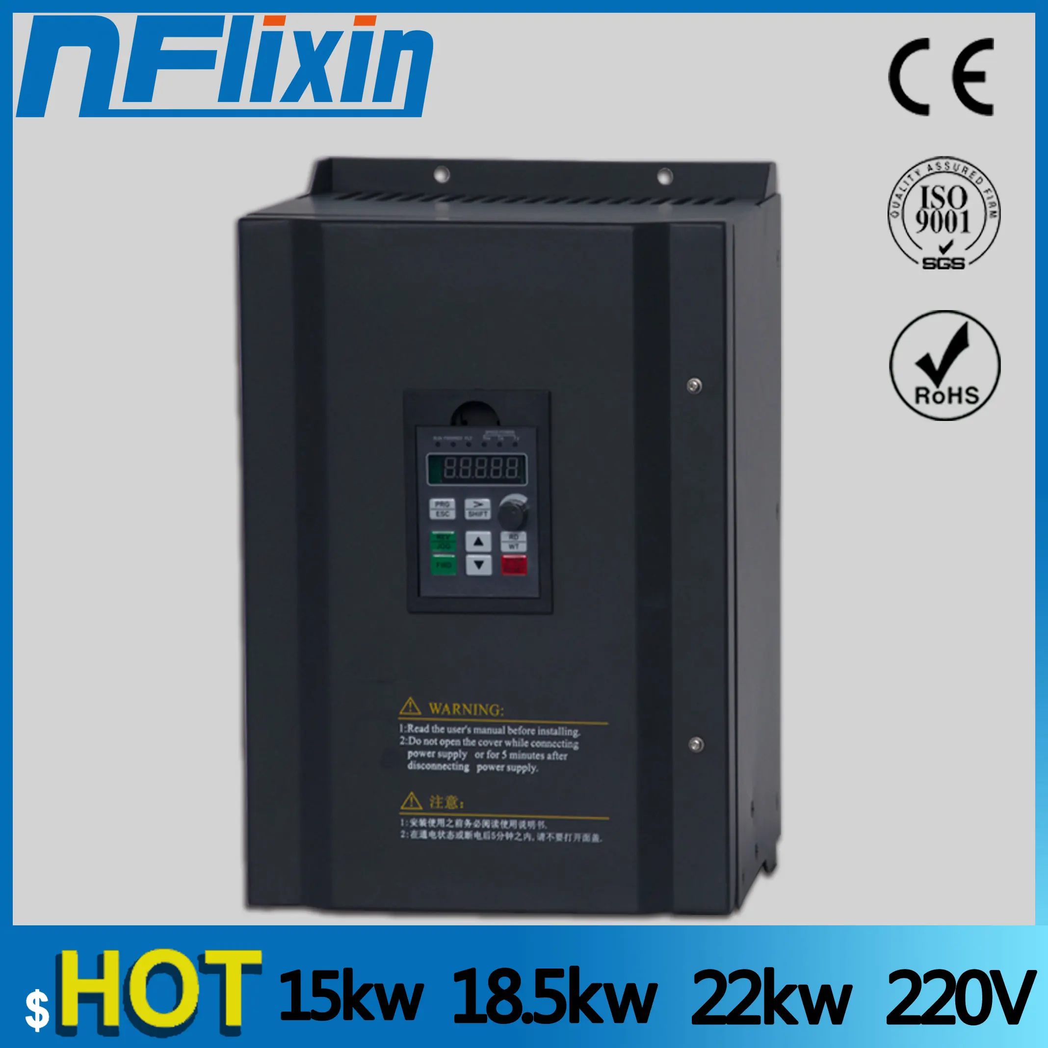

15kw/18.5kw/22kw 220v single phase input 380v 3 phase output AC Frequency Inverter ac drives /frequency converter/ changer/Boost