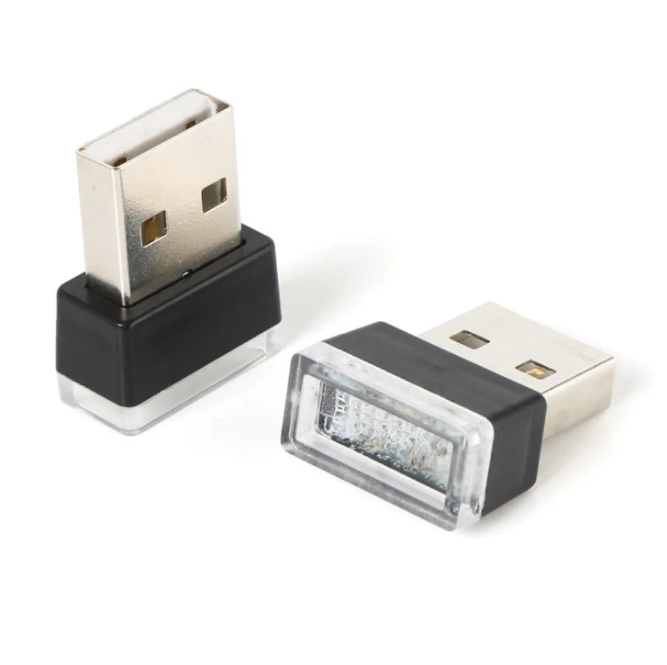 Автомобильный Стайлинг USB LED атмосферная лампа модная 5 видов цветов авто