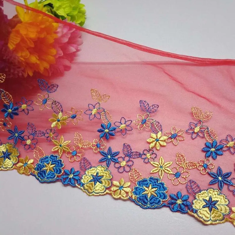 1 ярдов нигерийские кружевные ткани вышитая отделка высокое качество DIY ремесло и