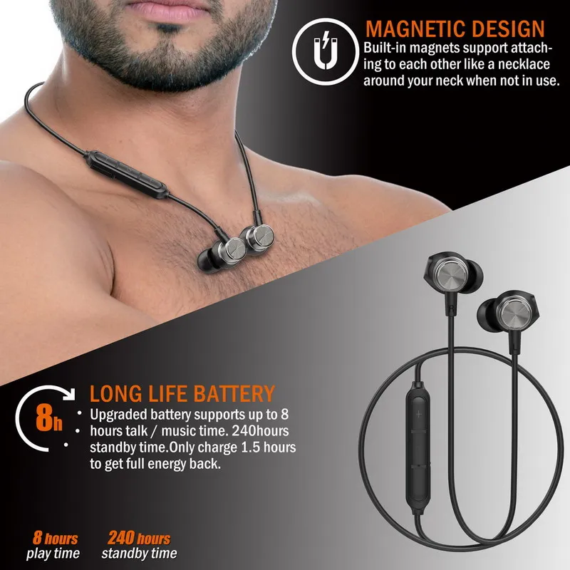 TENNMAK BT608 Bluetooth 5 0 водонепроницаемые спортивные наушники вкладыши с защитой от пота