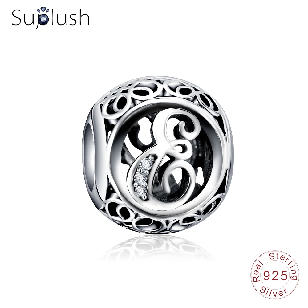 Suplush подлинный Стерлинговое Серебро 925 пробы винтажный A to Z Pave AAA CZ Алфавит буквы