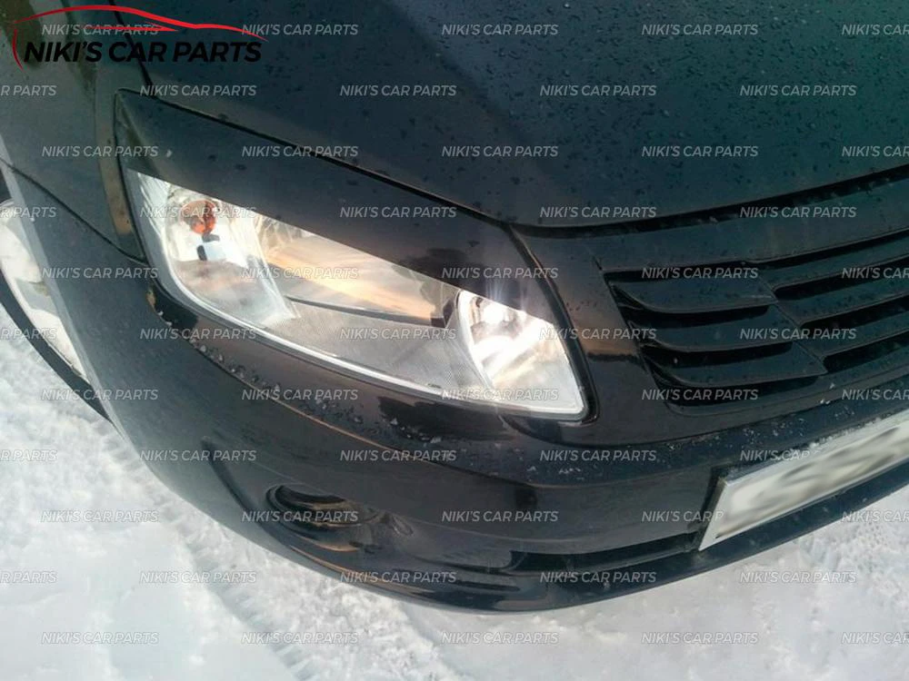 Накладные брови на фары для Lada Granta 2011 2017 из АБС пластика реснички молдинг