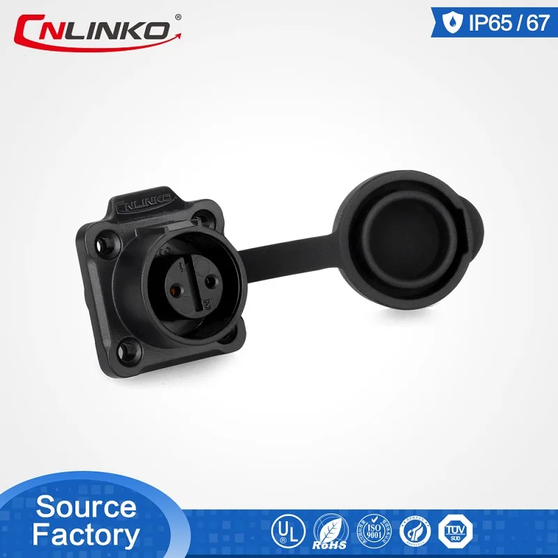 Socket Лучшая DIN IP67 2 Pin 5A PBT круглый разъем Материал светодиодный электронный Быстрый замок разъем питания - Цвет: Socket
