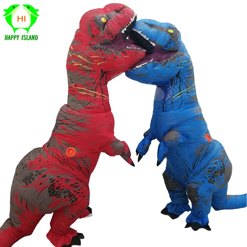 Взрослый надувной динозавр T-REX костюм на Хэллоуин Рождество трекс динозавр надувной костюм партии косплей костюм для женщин и мужчин