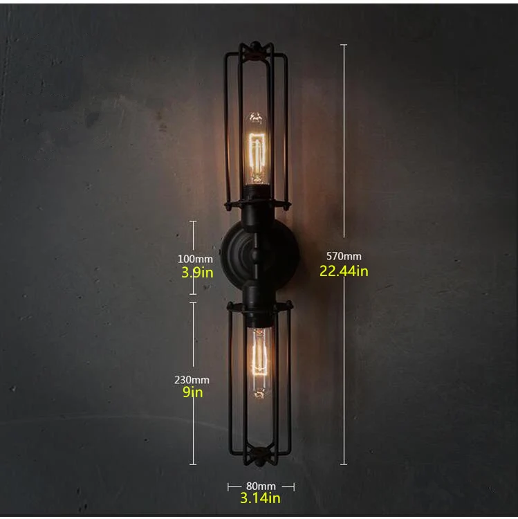 Винтажный настенный светильник Эдисона 2 шт. E27/ E26|Настенные лампы| |