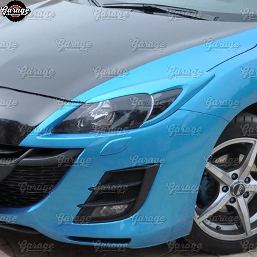 Чехлы для фар Mazda 3 2009-2012 пластиковые накладки из АБС-пластика изгиб бровей