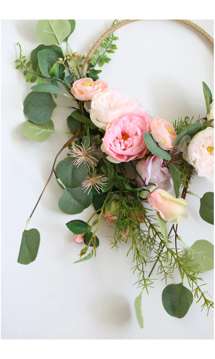 PEORCHID великолепные розовые свадебные венки пионы розы поддельные Свадебные цветы