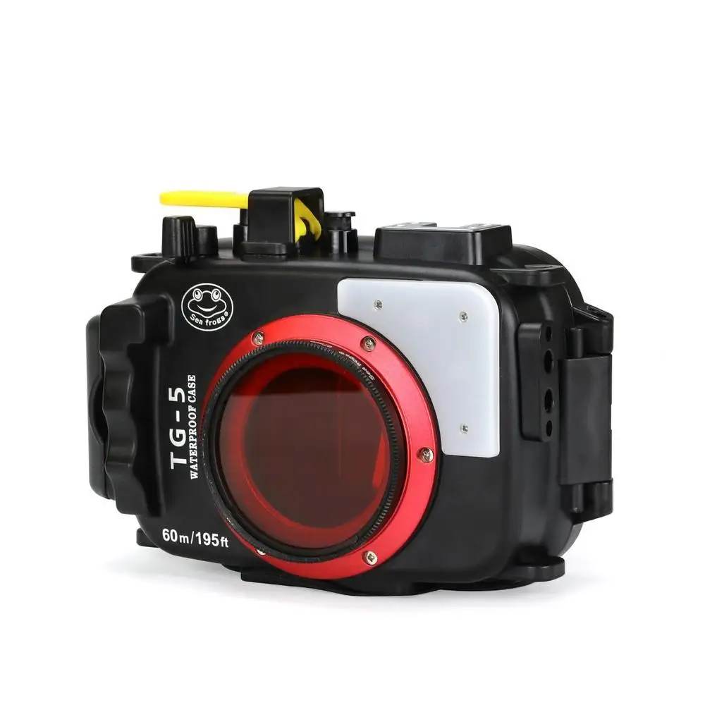 Seafrogs 195FT/60M подводная камера водонепроницаемый корпус для дайвинга для Olympus TG-5 черный как PT-058