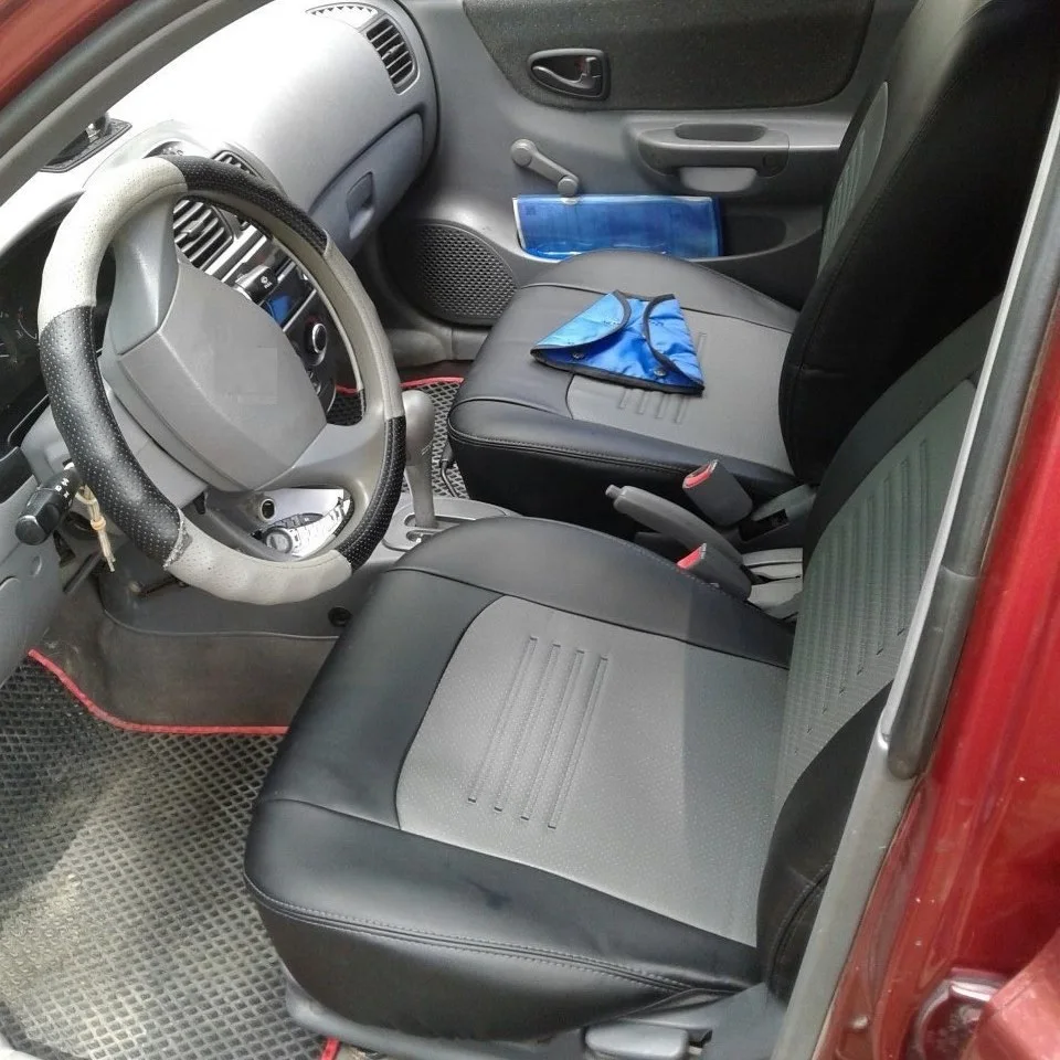 Для Hyundai Accent TAGAZ Комплект модельных авточехлов из экокожи (Модель Турин)|seat cover for