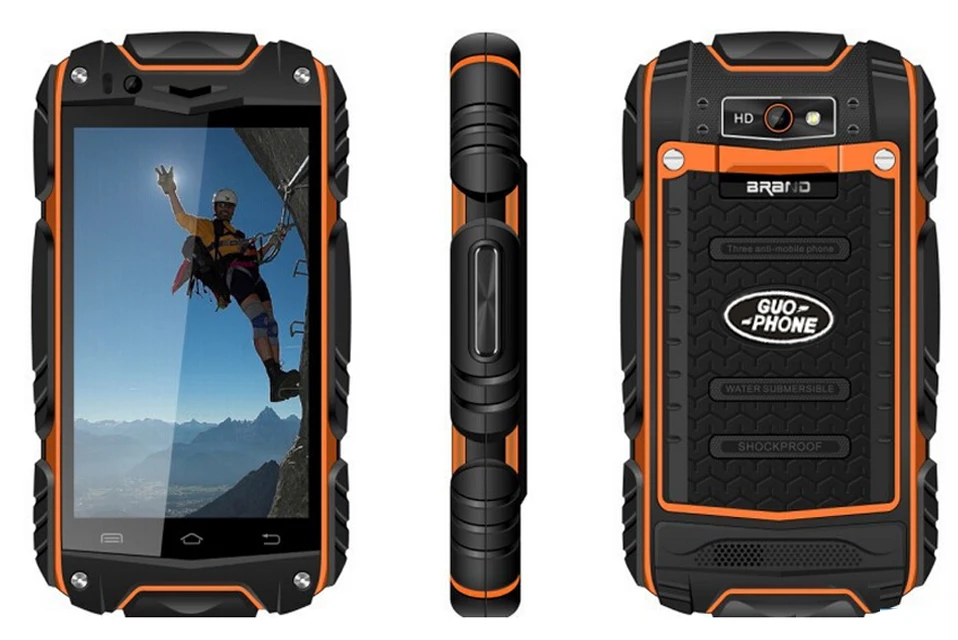 Первоначально Guophone V8 Android 4 прочный телефон для улицы двухъядерный Mtk6572 0 ''IPS Wifi