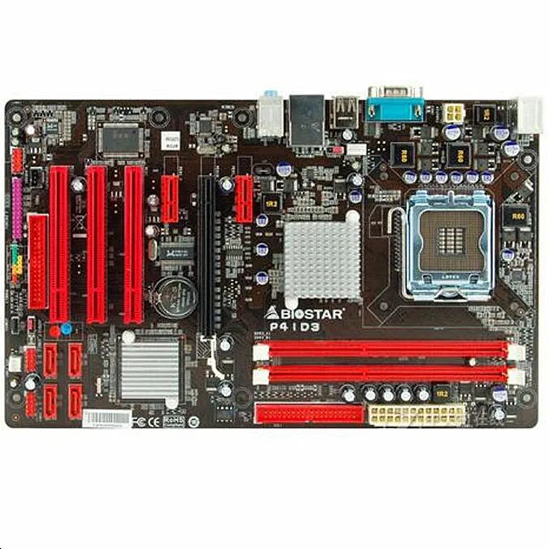 Для Biostar P41D3 оригинальная б/у настольная материнская плата P41 разъем LGA 775 DDR3 8G SATA2