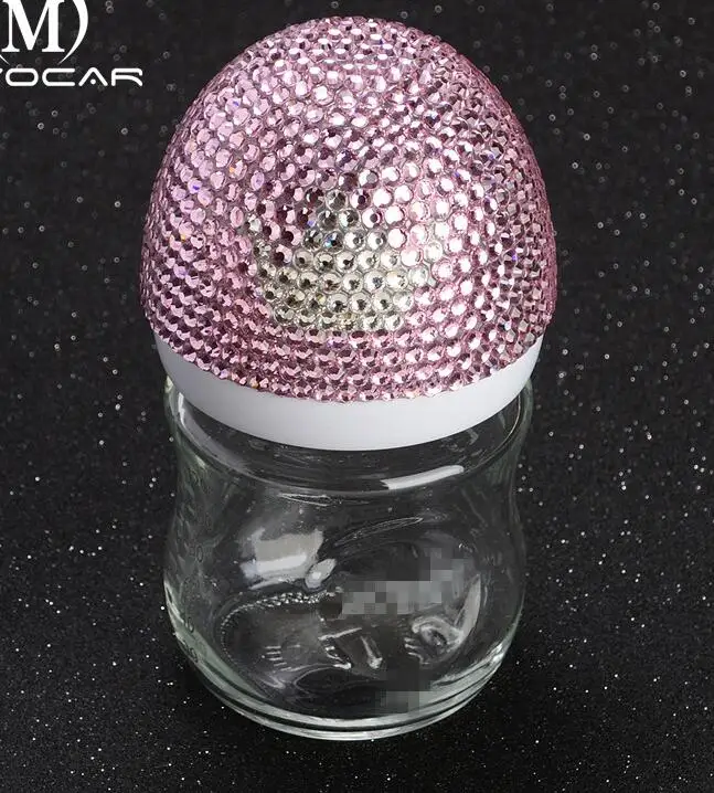 120ml glass MIYOCAR Bling КРАСИВАЯ безопасная бутылочка для кормления ручной работы, Детская Бутылочка и яркая соска для душа - Цвет: 120ml glass