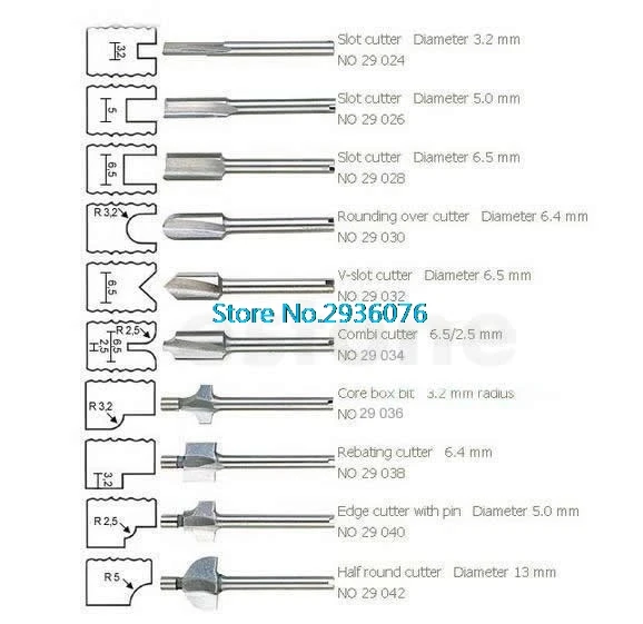 Фрезы для дерева OOTDTY фасонные фрезы HSS набор Dremel 10 шт. 1/8 дюйма 3 мм APR3|cutter milling|router