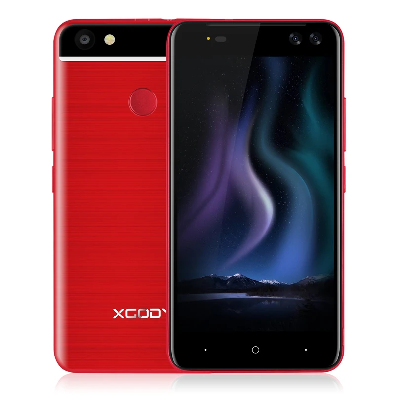 Red XGODY D28 3g Dual Sim смартфон 5,5 дюймов Android 7,0 мобильный телефон MTK6580 четырехъядерный 1 Гб 16 Гб мобильный телефон 2500 мАч gps 5 Мп мобильный телефон - Цвет: Red