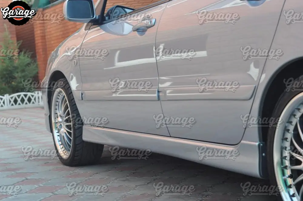 Боковые юбки для Mitsubishi Lancer 9 2003-2007 дверных порогов ABS пластиковые накладки обвес Тюнинг автомобиля внешний вид 1 комплект/2 шт