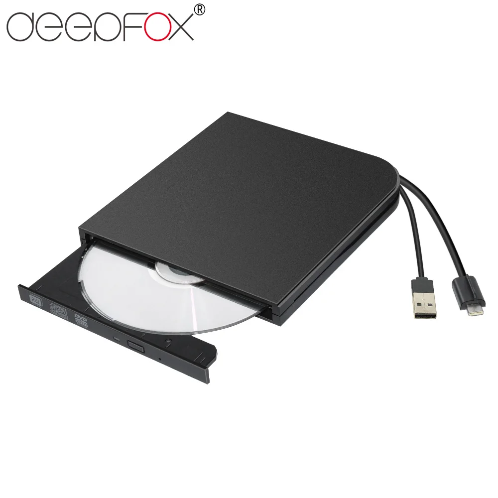 

Deepfox USB 3.1 Portable External CD-RW DVD-RW Type C CD DVD ROM Player Drive Writer Rewriter Burner For MacBook Air/Pro Laptop