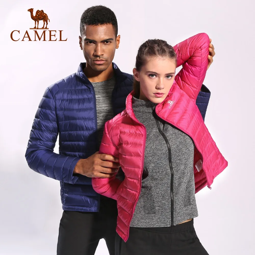 CAMEL, мужской спортивный пуховик, осень и зима, легкий пуховик, воротник, светильник, теплая куртка с 90% белым утиным пухом