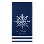 Полотенце с морскими колесами, индивидуальное, для взрослых и детей, классическое, темно-синее, индивидуальное имя, банное полотенце для лица, Подарки Для Семьи, помолвки, свадьбы