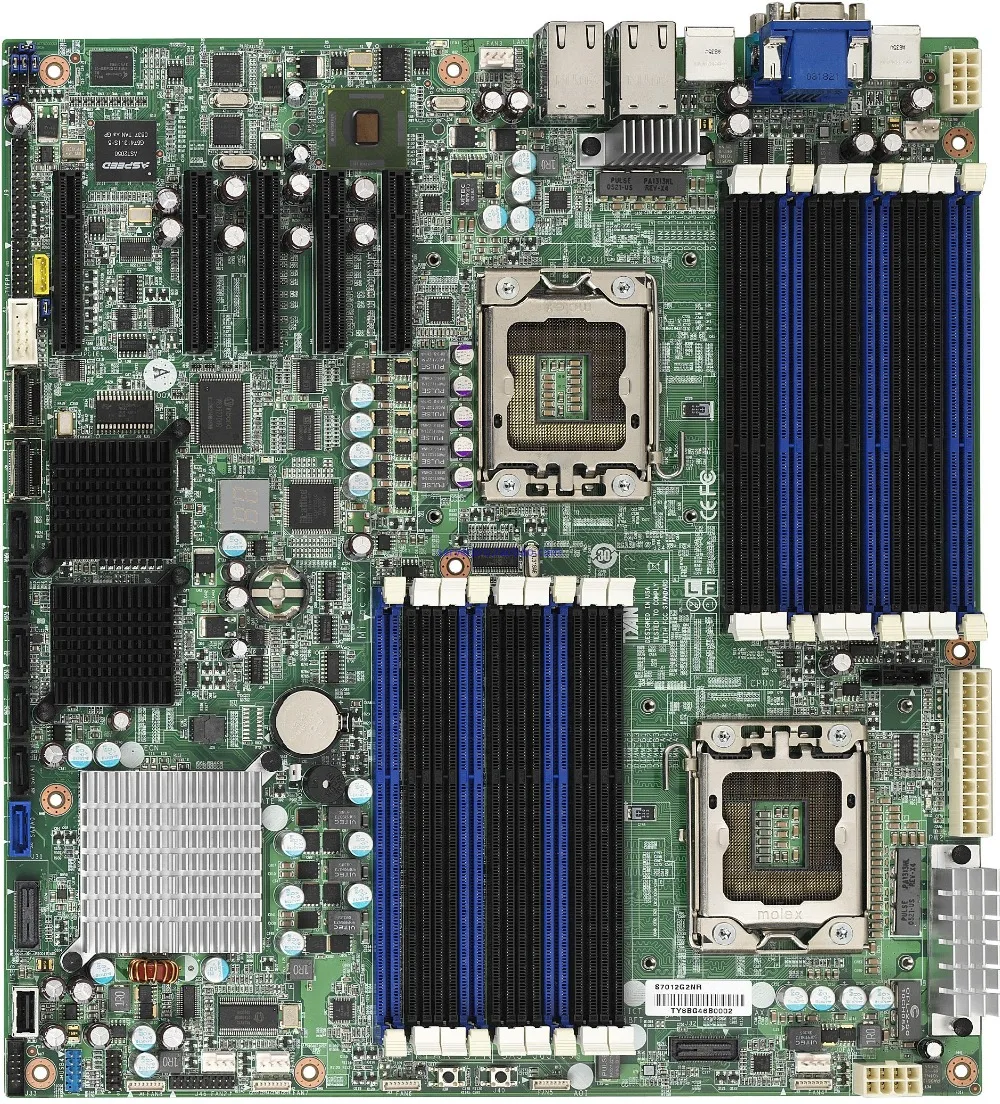 Используется оригинал для материнской платы tyan S7012 1366 pin dual 4 NIC 5520 X58 (вместо Intel