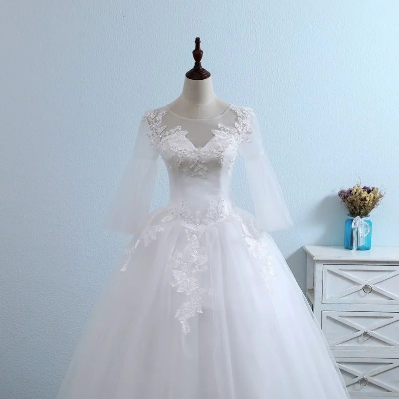 Шифоновая Noiva Casamento с длинным рукавом на шнуровке сзади 2019 новый дизайн