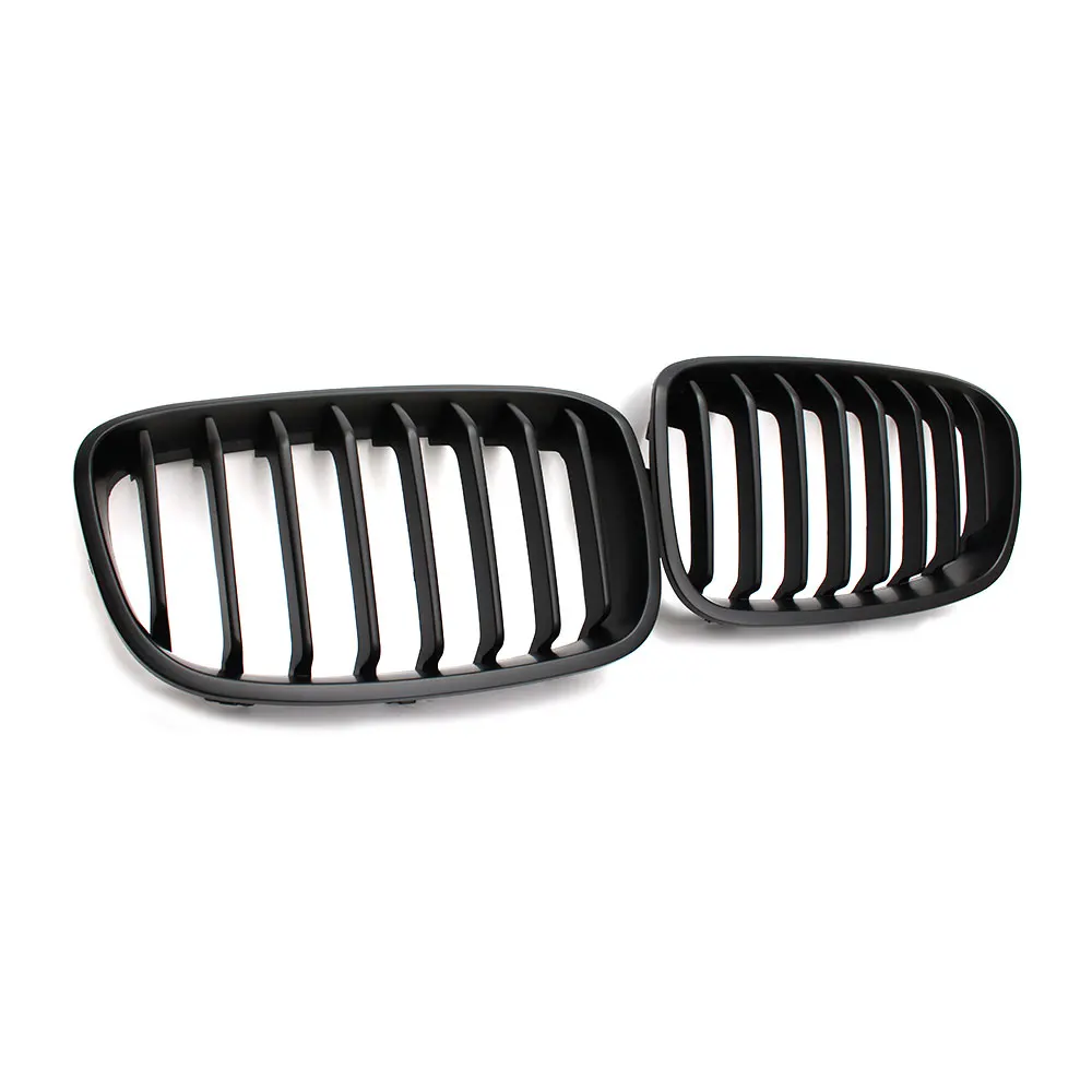 Для BMW F20 F21 1 серии 2012 2013 2014 пара матовый черный ABS передняя ноздри гриль одна