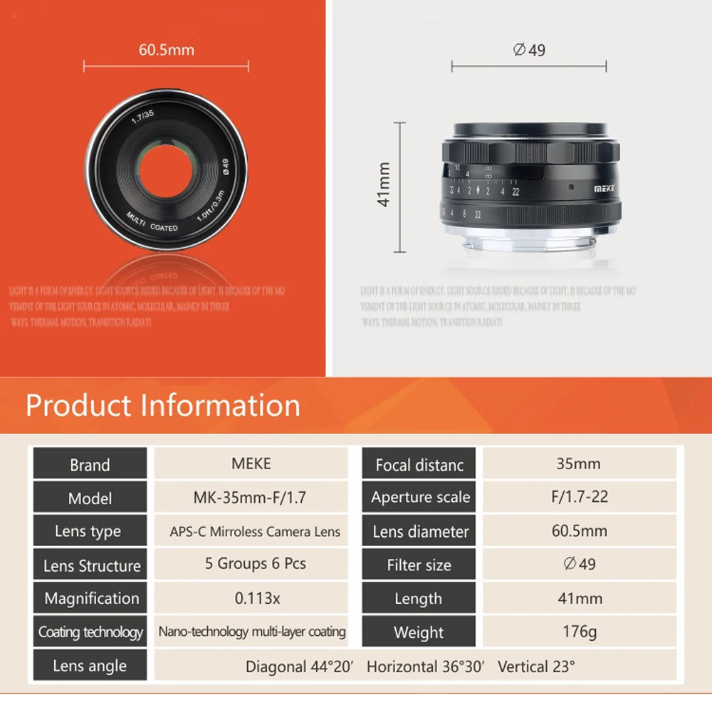 Meike флейта 35 мм f 1 7 Большая диафрагма ручная фокусировка объектив для Sony E Mount cameras