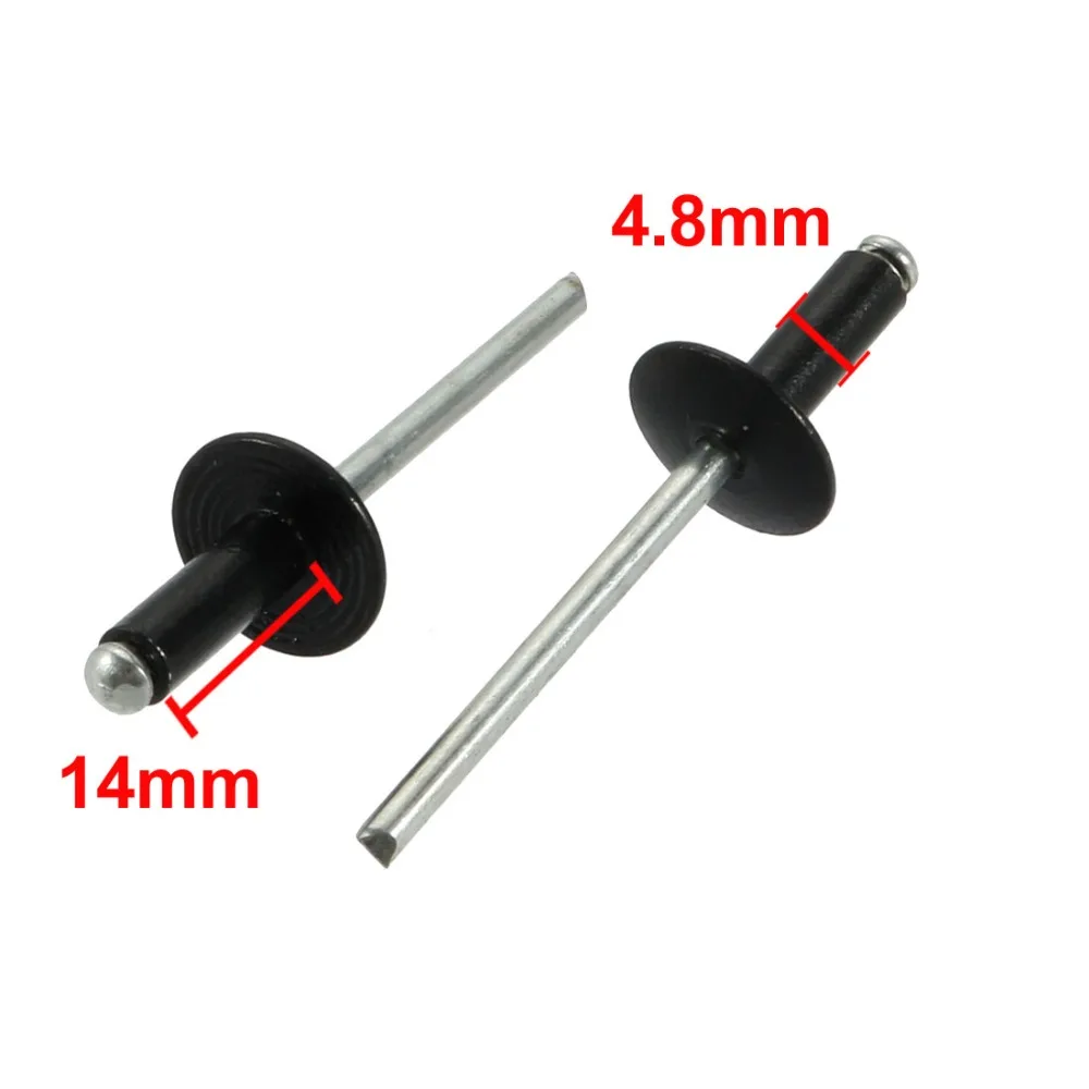 80Pcs Blind Rivets 4.8x8/12/14/16mm Aluminum Open End Large Flange Rivet Fasteners For Aircraft Machines Furniture Hardware |