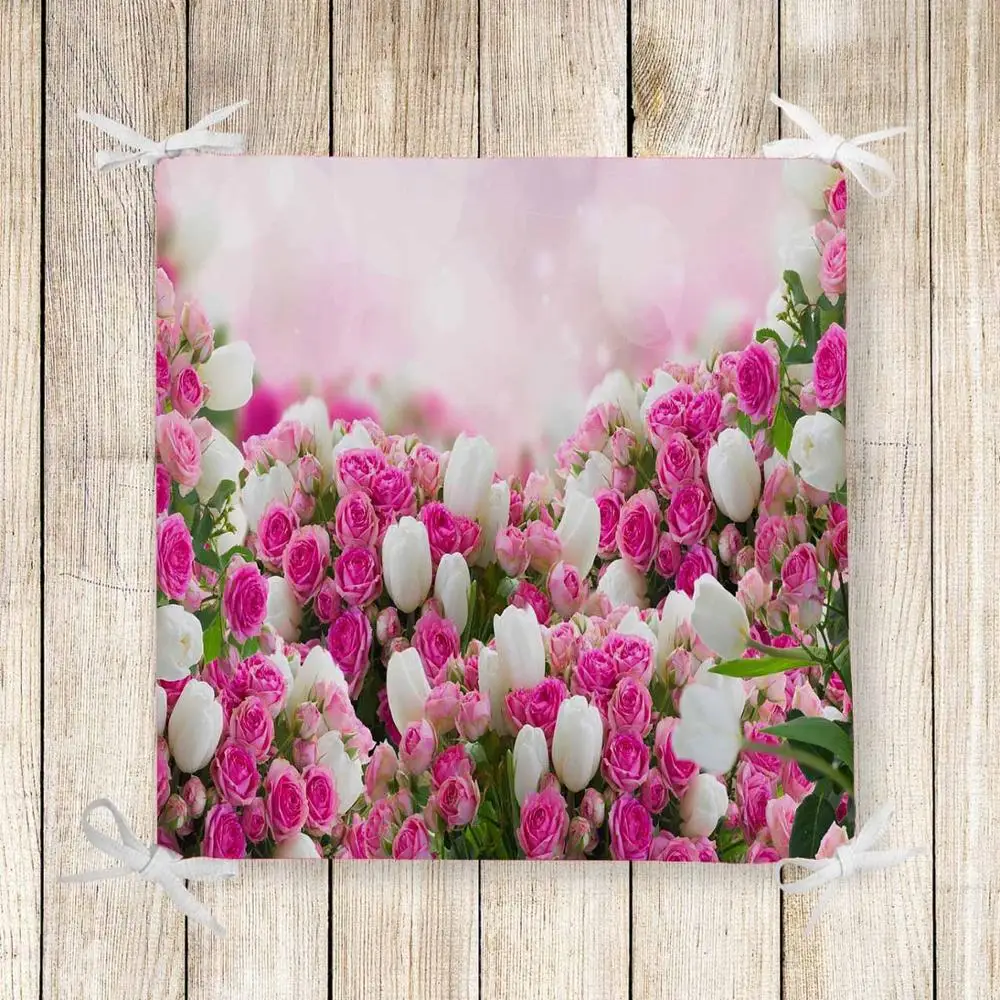 Pad Seat Cushion Soft Memory Foam Full Lenght Ties Non Slip Washable Zipper