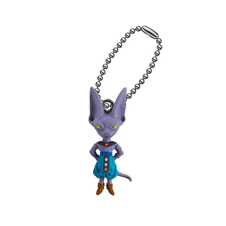 Брелок для ключей Dragon ball super UDM 28 SS4 Gogeta Goku Vegeta Beerus Cabba Gashapon ПВХ фигурка|Игровые