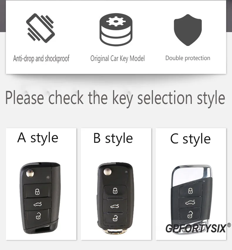Чехол для автомобильного ключа из углеродного волокна Volkswagen VW Passat CC POLO Golf jetta CrossFox Plus Eos Scirocco Beetle Skoda